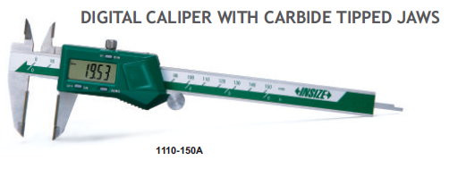 DIGITAL CALIPER WITH CARBIDE TIPPED JAWS  