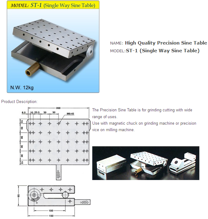 High Quality Precision Sine Table